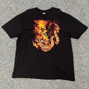 Harley Davidson Flaming Clown Shenandoah Graphic tee